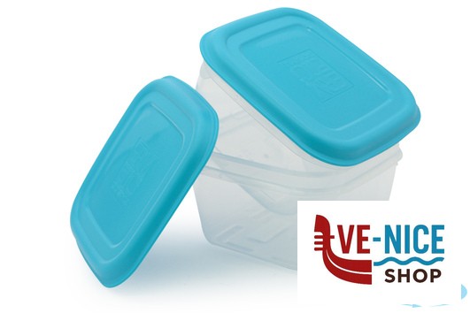 plastica ERMETICI BLU-SET 2 CONTENITOTI QUADRI L.0,5-6465286 GIOSTYLE LIFESTYLE SPA - immagine 2