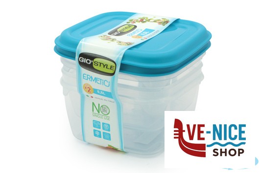 plastica ERMETICI BLU-SET 2 CONTENITOTI QUADRI L.0,5-6465286 GIOSTYLE LIFESTYLE SPA - immagine 3