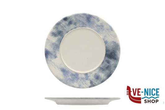 porcellana ESTORIL - PIATTO PIANO CON FALDA CM 17 MESA CERAMICS LDA