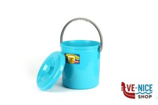 pulizia-igiene EUREKA - PATTUMIERA CON COPERCHIO BLU OTTANIO-PALACE  LT.15 STEFANPLAST