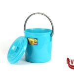 pulizia-igiene EUREKA-PATTUMIERA CON COPERCHIO BLU OTTANIO-PALACE  LT.25 STEFANPLAST