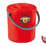 pulizia-igiene EUREKA-PATTUMIERA CON COPERCHIO LAMPONE-SUNSET LT.10 STEFANPLAST