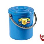 pulizia-igiene EUREKA-PATTUMIERA CON COPERCHIO BLU OTTANIO-PALACE  LT.20 STEFANPLAST