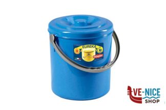 pulizia-igiene EUREKA-PATTUMIERA CON COPERCHIO BLU OTTANIO-PALACE LT.20 STEFANPLAST