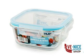 vetro EVER FRESH-CONTENITORE QUADRO 800ML CM.15X15X6 IN VETRO BOROSILICATO IMPORT CUCINA