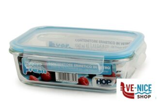 vetro EVER FRESH-CONTENITORE RETTANGOLARE 1040ML CM.19,7X14,6X5,8 IN VETRO BOROSILICATO IMPORT CUCINA