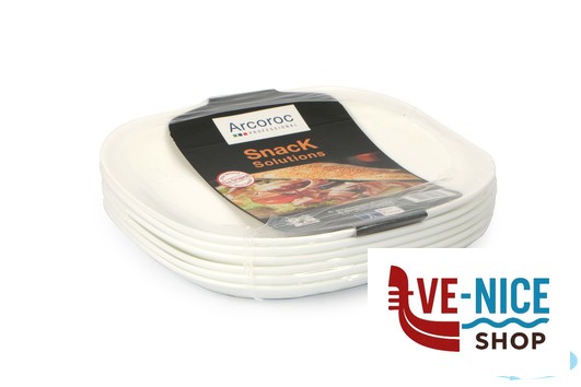 vetro/opale EVOLUTION SOLUTIONS-CONFEZIONE 6 PIATTI SNACK CM.21,5X19 L2808 ARC INTERNATIONAL FRANCE - immagine 3