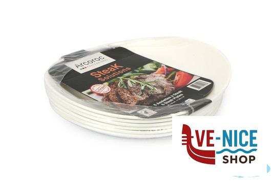 vetro/opale EVOLUTION SOLUTIONS - CONFEZIONE 6 PIATTI BISTECCA CM.30X26 L2811 ARC INTERNATIONAL FRANCE - immagine 3