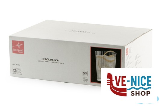 altri bicchieri EXCLUSIVA - CONFEZIONE 12 BICCHIERI GIN FIZZ CL 50 CON SPECIALE BORDO TEMPERATO CHE PERMETTE UNA ROBUSTEZZA E ALLO STESSO TEMPO UN'ELEGANZA UNICHE. BORMIOLI ROCCO - immagine 3