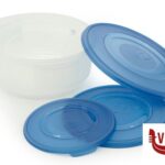 contenitori F.FOOD-TRIS FRIGO BOX TONDE ACQUA-OCEAN TONTARELLI