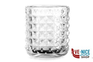 vetro FACET-PORTACANDELA VETRO CM.8 H.9 FRANCO SRL