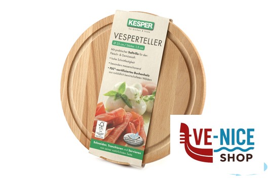 taglieri/mattarelli FAGGIO-TAGLIERE TONDO CM 25 H.1,5 CON SCANALATURA KESPER F.ANTON GMBH - immagine 3