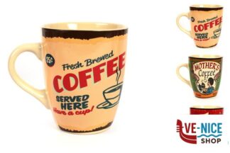 ceramica FIFTIES-TAZZA MUG SENZA PIATTO DECORI ASSORTITI L703-6300H IMPORT TAVOLA