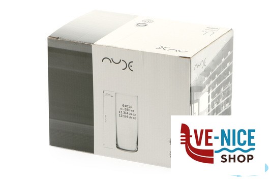 vetro FINESSE-CONFEZIONE 6 BICCHIERI LONG DRINK CL.35 NUDE 64011 PASABAHCE - immagine 4