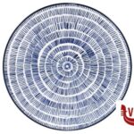 ceramica FLORAL MIX BLUE-PIATTO FRUTTA CM.19 IN PORCELLANA IMPORT TAVOLA