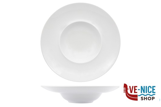 porcellana FLORENCE AQUA BIANCO PIATTO PASTA BOWL CM.28 INTERNO CM 14,5 SH00012028 IMPORT TAVOLA PROFESSIONAL