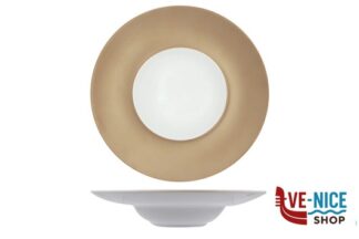 porcellana FLORENCE BRONZO-BIANCO GOURMET PIATTO PASTA BOWL  CM.28 INTERNO CM 14,5    SH00012028-19224 IMPORT TAVOLA PROFESSIONAL