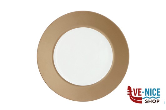 porcellana FLORENCE BRONZO-BIANCO PIATTO PIANO CM.28 ST00011028-19224 IMPORT TAVOLA PROFESSIONAL