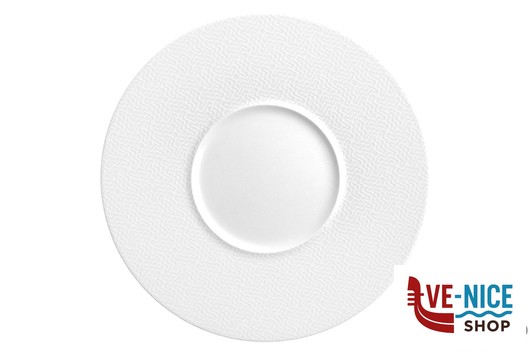 porcellana FLORENCE EMBOSSED-GOURMET PIATTO PIANO CM 28 INTERNO CM 12,5 ST00017028 IMPORT TAVOLA PROFESSIONAL