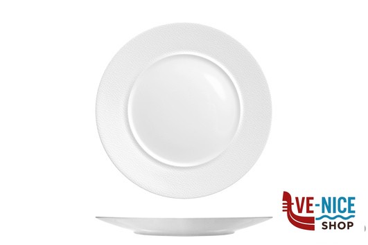 porcellana FLORENCE EMBOSSED - PIATTO PIANO CM 28 ST00011028-17530 IMPORT TAVOLA PROFESSIONAL