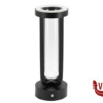 lampade FLORENCE-LAMPADA DA TAVOLO-VASO FIORI NERA VETRO-METALLO CM 9X9H.26 RICARICABILE SECURIT