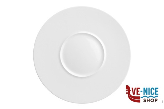 porcellana FLORENCE LISCIO-GOURMET PIATTO PIANO CM 28 INTERNO CM 12,5 ST00017028 IMPORT TAVOLA PROFESSIONAL