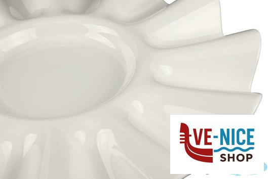 ceramica FLUCTUA BIANCO- PIATTO GOURMET CM 25,5 X H 3 ALLUMINA IMPORT TAVOLA PROFESSIONAL - immagine 3