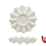 ceramica FLUCTUA BIANCO- PIATTO GOURMET CM 25,5 X H 3 ALLUMINA IMPORT TAVOLA PROFESSIONAL