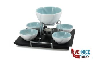 preparazione cibi FONDUTA-CIOCCOLATIERA SET AZZURRO XC0223 IMPORT COTTURA