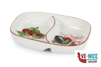 posate FRESH VEGETABLES-ANTIPASTIERA 2 SCOMPARTI CM.20,3X14,2 HP7441 IMPORT TAVOLA