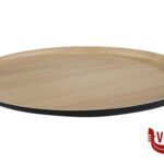 0 FRIDA-VASSOIO MELAMINA CON ANTISCIVOLO EFFETTO LEGNO PER L'INTERNO E COLORE ESTERNO NERO. PRATICO LAVABILE E IMPILABILE 31,5 APS  ASSHEUER POTT GMBH E CO KG