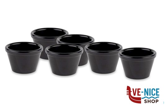 ciotolina FRIENDLY BOWL- CONFEZIONE 6 COPPETTE CONICHE POLIETILENE NERO CM 6 H 4 LT0,05 IMPILABILE, LAVABILE IN LAVASTOVIGLIE , NON ADATTA AL MICROONDE APS ASSHEUER POTT GMBH E CO KG
