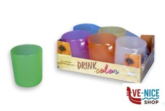 0 FROSTY DEM - SET 6 BICCHIERI CC 250 COLORI ASSORTITI DEM