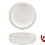 porcellana GENESYS EVO BIANCO-PIATTO ALTO CM.23,3 IN PORCELLANA CON FINITURA ESTERNA A BUCCIA D'ARANCIA IMPORT TAVOLA PROFESSIONAL