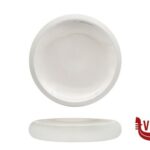 porcellana GENESYS EVO BIANCO-PIATTO ALTO CM.27 IN PORCELLANA CON FINITURA ESTERNA A BUCCIA D'ARANCIA IMPORT TAVOLA PROFESSIONAL