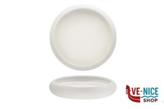 porcellana GENESYS EVO BIANCO-PIATTO ALTO NIDO CM.27 IN PORCELLANA CON FINITURA ESTERNA A BUCCIA D'ARANCIA IMPORT TAVOLA PROFESSIONAL