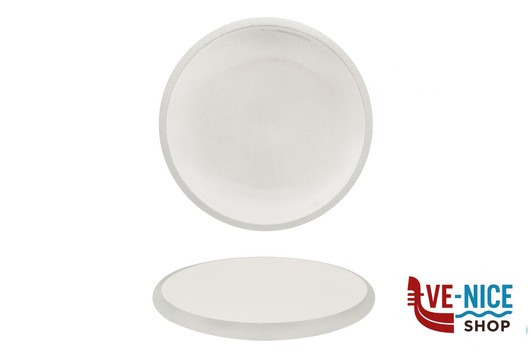 porcellana GENESYS EVO BIANCO-PIATTO BASSO CM.30 IN PORCELLANA CON FINITURA ESTERNA A BUCCIA D'ARANCIA IMPORT TAVOLA PROFESSIONAL
