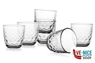 vetro GLIT TRASPARENTE-VASSOIO 6 BICCHIERI CL.29,5 BORMIOLI ROCCO