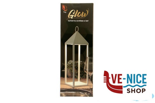 lampade GLOW-LANTERNA LED CM.15X15XH.50 BIANCA IMPORT TAVOLA PROFESSIONAL - immagine 4