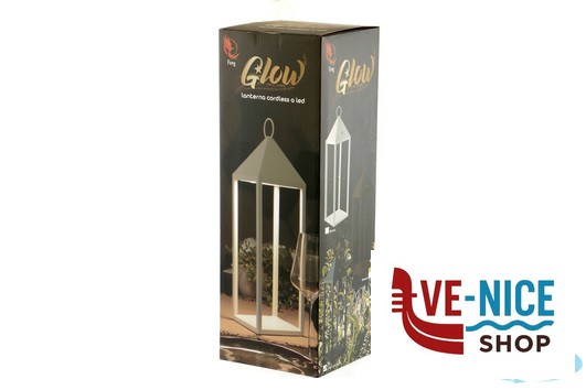 lampade GLOW-LANTERNA LED CM.15X15XH.50 BRONZO IMPORT TAVOLA PROFESSIONAL - immagine 3