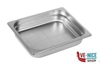 gastronorm GN INOX 1.2-BACINELLA FONDO FORATO CM.32X26 H.6,5 SPESSORE 0,6MM MORI2A