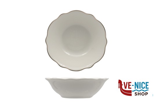 ciotolina GRACE FILO ORO-COPPETTA IN PORCELLANA ALLUMINICA CM 15 IMPORT TAVOLA PROFESSIONAL