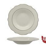 fondo GRACE FILO ORO-PIATTO FONDO IN PORCELLANA ALLUMINICA CM 22 IMPORT TAVOLA PROFESSIONAL