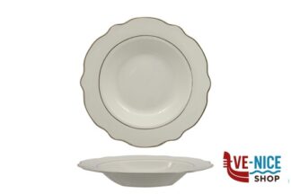 fondo GRACE FILO ORO-PIATTO FONDO IN PORCELLANA ALLUMINICA CM 22 IMPORT TAVOLA PROFESSIONAL