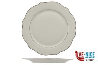 piano GRACE FILO ORO-PIATTO PIANO IN PORCELLANA ALLUMINICA CM 30,5 IMPORT TAVOLA PROFESSIONAL