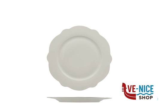 piano GRACE- PIATTO PIANO IN PORCELLANA ALLUMINICA CM 15 IMPORT TAVOLA PROFESSIONAL