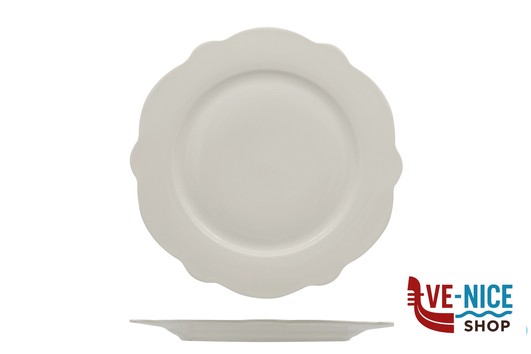 piano GRACE- PIATTO PIANO IN PORCELLANA ALLUMINICA CM 26,7 IMPORT TAVOLA PROFESSIONAL