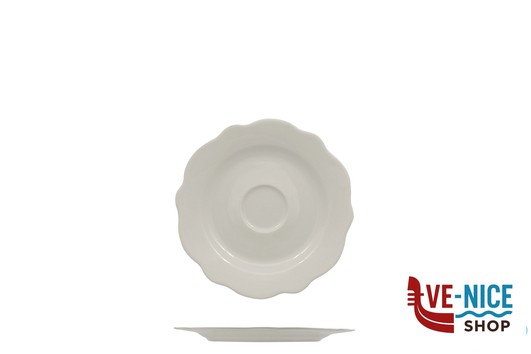 tazze da caffe' GRACE-PIATTO TAZZA CAFFE IN PORC. ALLUMINICA CM 12,5 IMPORT TAVOLA PROFESSIONAL