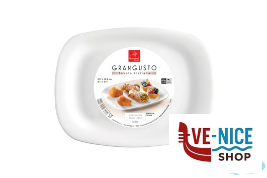 vetro/opale GRANGUSTO-PIATTO PASTICCERIA CM 21,7X16,3 H.1,95 431242FTB BORMIOLI ROCCO - immagine 2