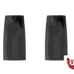 0 ARGO-GREMBIULE SENZA PETTORINA NERO CONFEZIONE 2 PEZZI TOMA